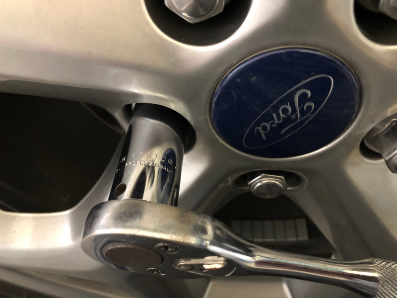 Loosening lug nuts...